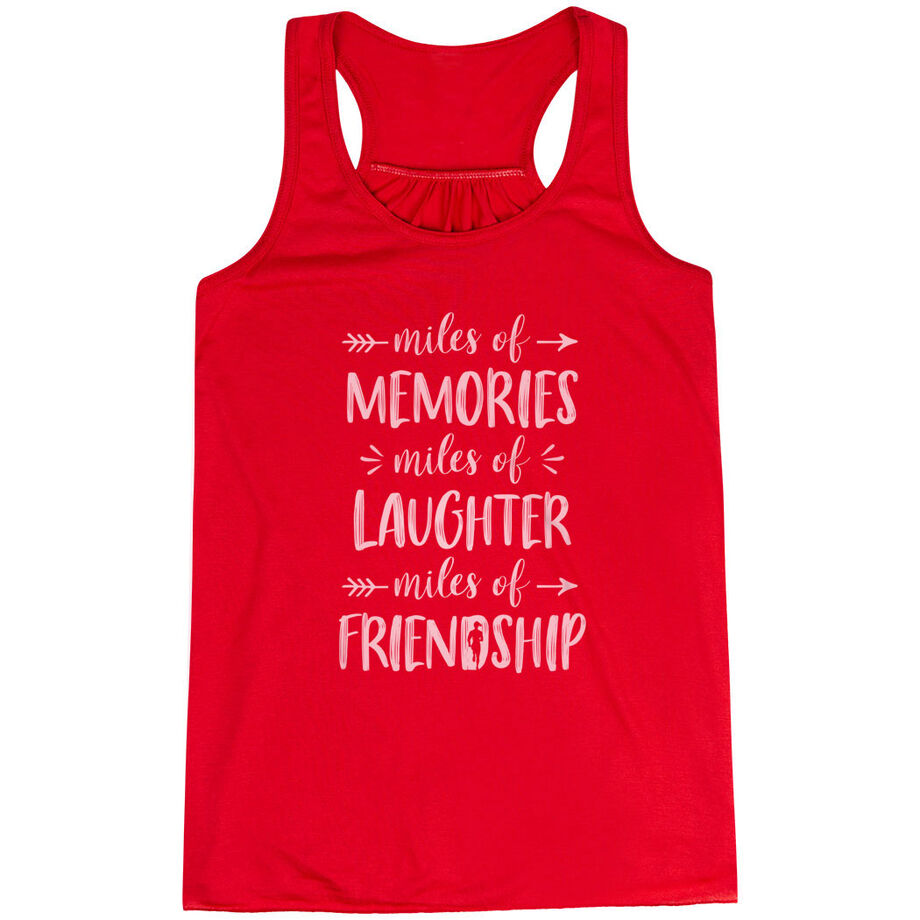 Flowy Racerback Tank Top - Miles of Friendship Mantra