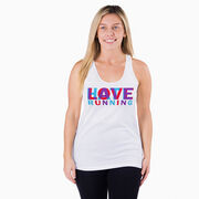 Women's Racerback Performance Tank Top - Love Hate Running