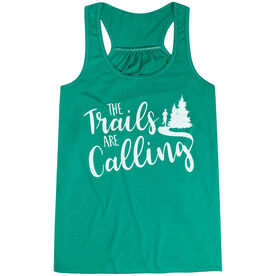 Flowy Racerback Tank Top - The Trails Are Calling