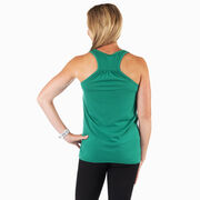 Running Flowy Racerback Tank Top - Kiss Me I am a Runner Shamrock