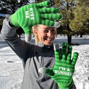 Gloves with Touchscreen Fingers - Kiss Me I'm a Runner