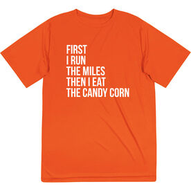 Men's Running Short Sleeve Performance Tee - Then I Eat The Candy Corn