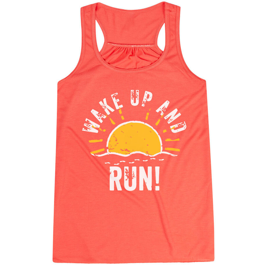 Flowy Racerback Tank Top - Wake Up And Run