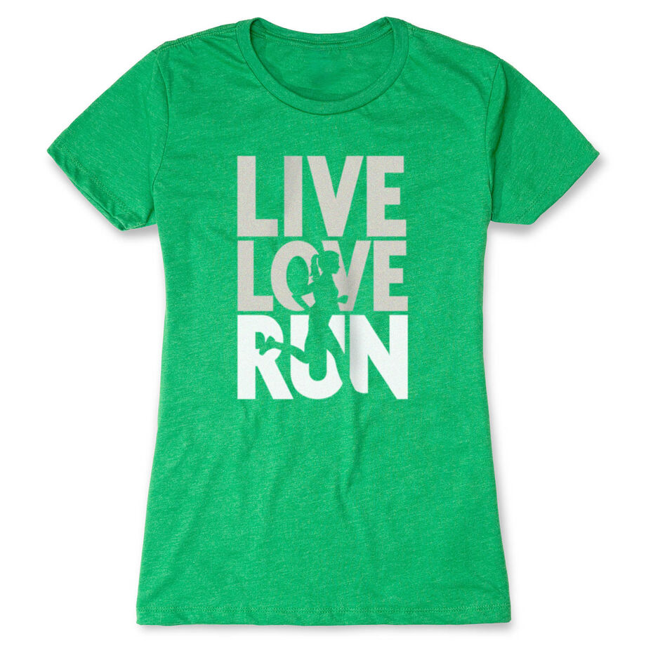 Women's Everyday Runners Tee - Live Love Run Silhouette