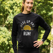 Running Raglan Crew Neck Pullover - Wake Up And Run