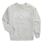 Running Raglan Crew Neck Pullover - Run Lines