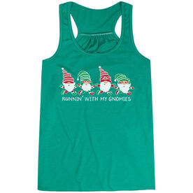 Flowy Racerback Tank Top - Runnin' With My Gnomies&reg; - Christmas