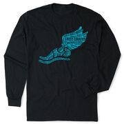 Cross Country Tshirt Long Sleeve - Winged Foot Inspirational Words