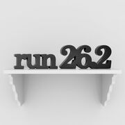 Run 26.2 Wood Words