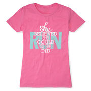 Women's Everyday Runners Tee She Believed She Could So She Did