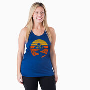 Women's Racerback Performance Tank Top - Run Trails Sunset