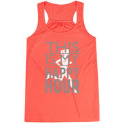 Flowy Racerback Tank Top - This Is My Happy Hour