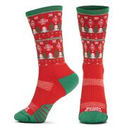 Running Woven Mid-Calf Socks - Jingle Bell | Gone For a Run