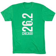 Running Short Sleeve T-Shirt - Chicago 26.2 Vertical