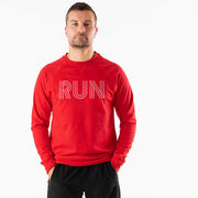 Running Raglan Crew Neck Pullover - Run Lines