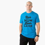 Running Short Sleeve T-Shirt - Run Club Run Now Beer Later 
