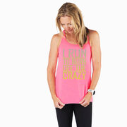 Flowy Racerback Tank Top - I Run To Burn Off The Crazy