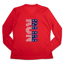 Women's Long Sleeve Tech Tee - Patriotic Run