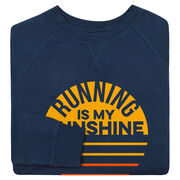 Running Raglan Crew Neck Pullover - Running is My Sunshine