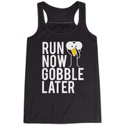 Flowy Racerback Tank Top - Run Now Gobble Later (Bold)