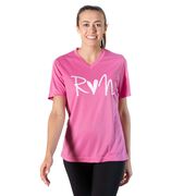 Women's Short Sleeve Tech Tee - Run Heart