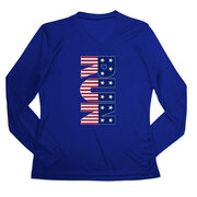 Women's Long Sleeve Tech Tee - Patriotic Run