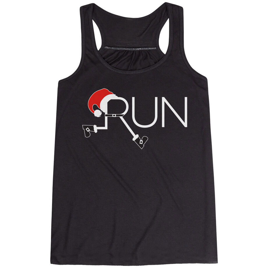 Flowy Racerback Tank Top - Let's Run For Christmas