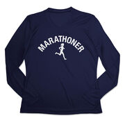 Women's Long Sleeve Tech Tee - Marathoner Girl