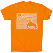 Running Short Sleeve T-Shirt - Wyoming State Runner 