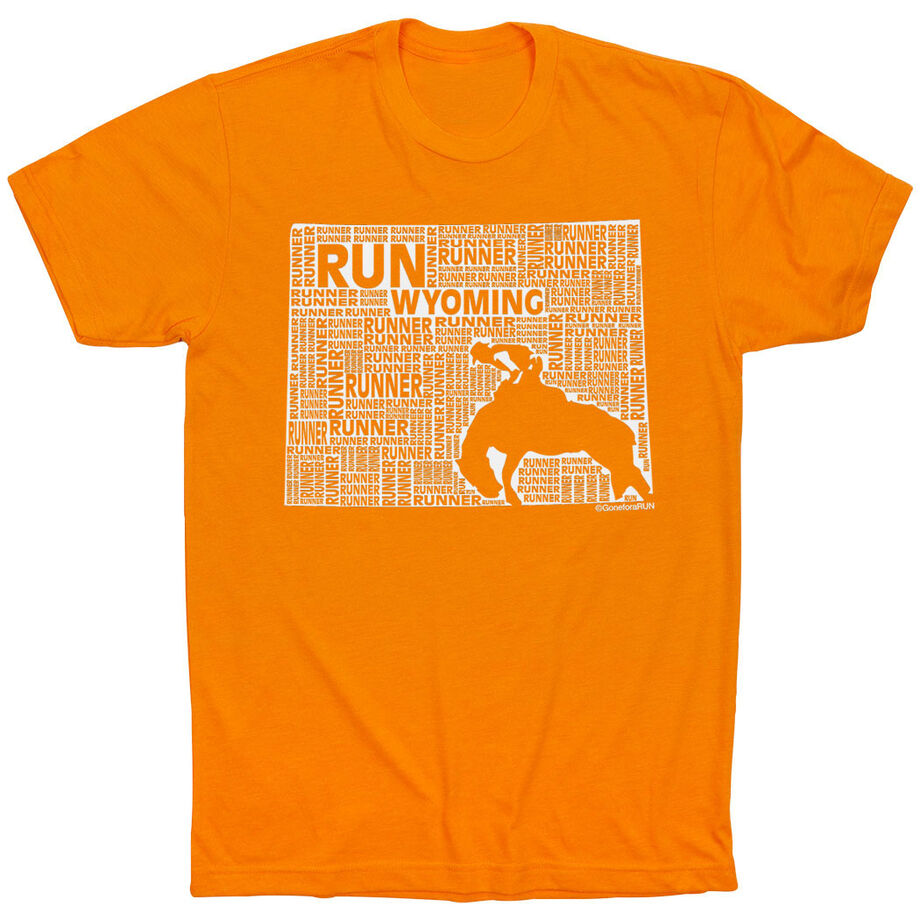 Running Short Sleeve T-Shirt - Wyoming State Runner 