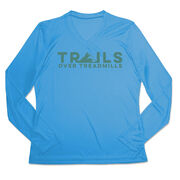 Women's Long Sleeve Tech Tee - Trails Over Treadmills