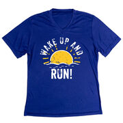 Women's Short Sleeve Tech Tee - Wake Up And Run