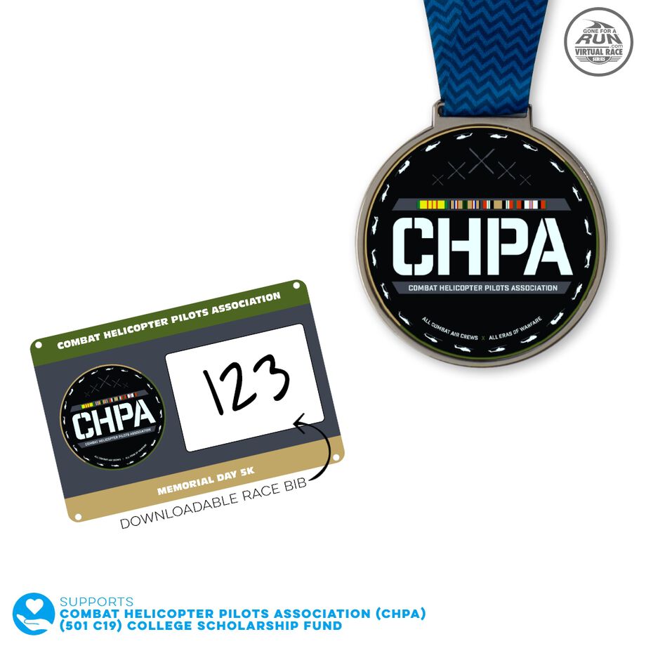 Virtual Race - Combat Helicopter Pilots Association Memorial Day 5K (2023)