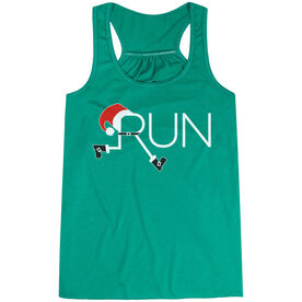 Flowy Racerback Tank Top - Let's Run For Christmas