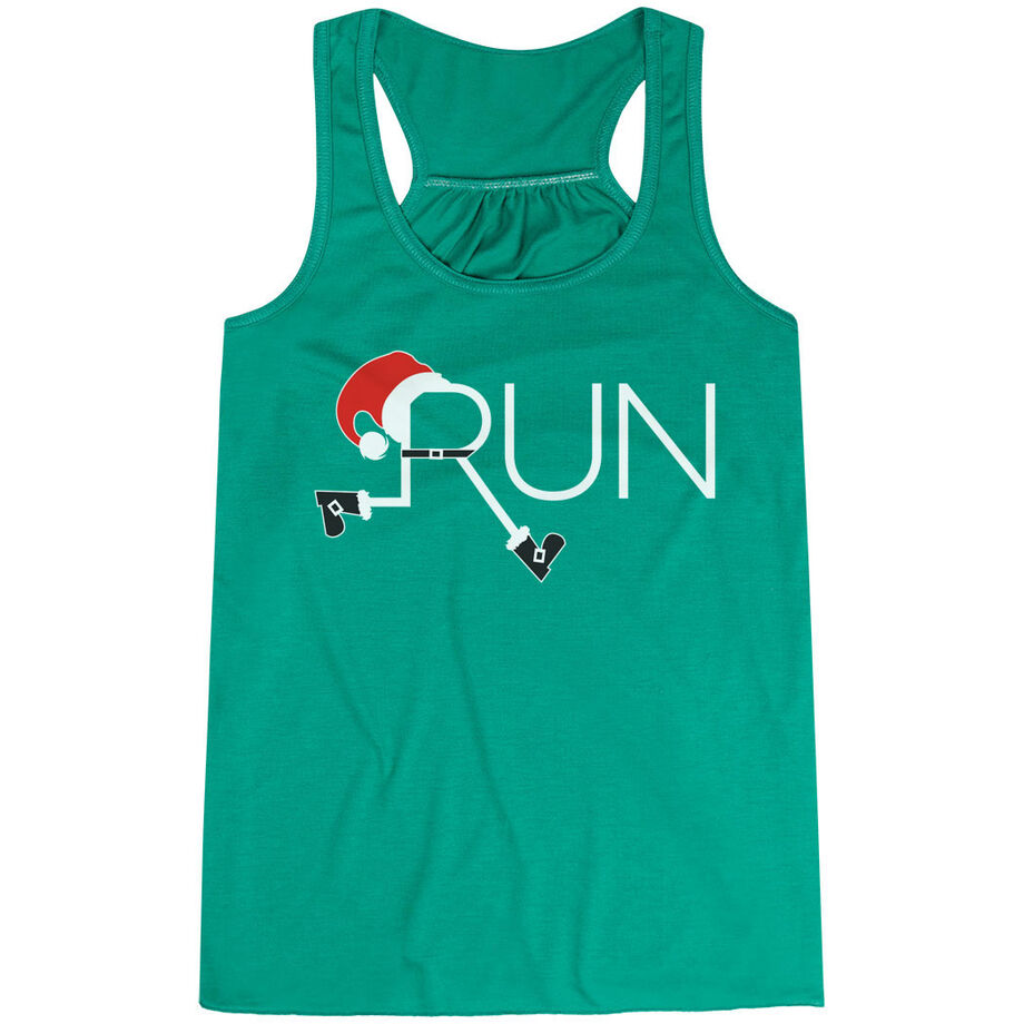 Flowy Racerback Tank Top - Let's Run For Christmas