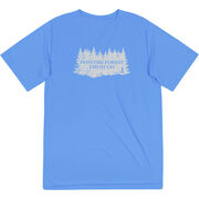 Men's Running Short Sleeve Performance Tee - Into the Forest I Must Go Running