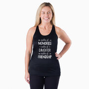 Women's Racerback Performance Tank Top - Miles of Friendship Mantra