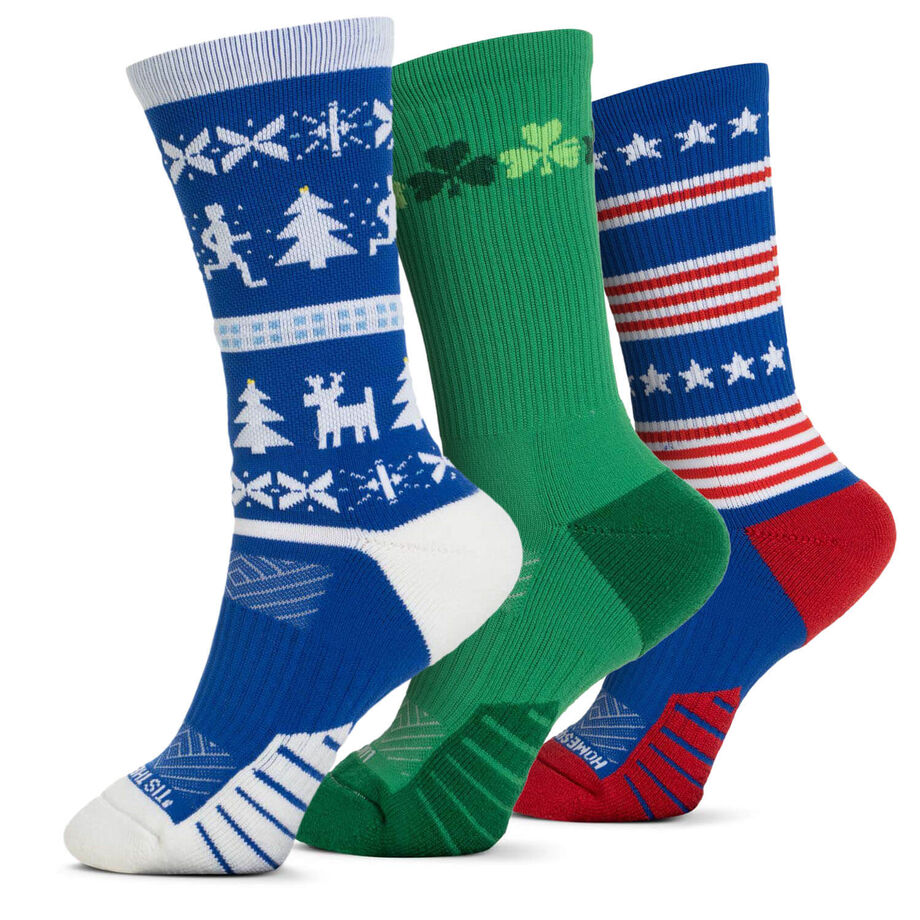 Socrates® Mid-Calf Performance Sock Set - Holiday Collection