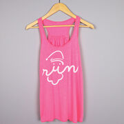 Flowy Racerback Tank Top - Santa Run Face