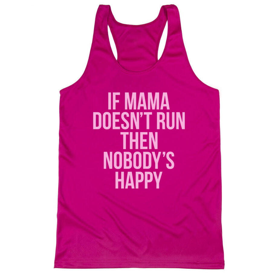 Women's Racerback Performance Tank Top - If Mama Doesn't Run