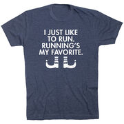 Running Short Sleeve T-Shirt - Running's My Favorite (Simple)