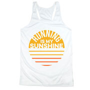 Women's Racerback Performance Tank Top - Running is My Sunshine