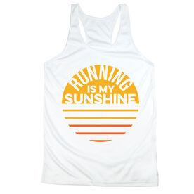 Women's Racerback Performance Tank Top - Running is My Sunshine