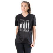 Women's Short Sleeve Tech Tee - Because of the Brave