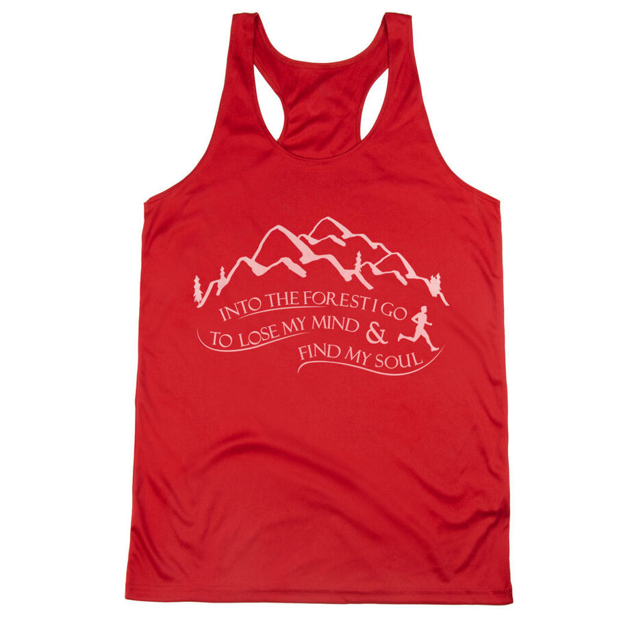 Women's Racerback Performance Tank Top - Into The Forest I Go