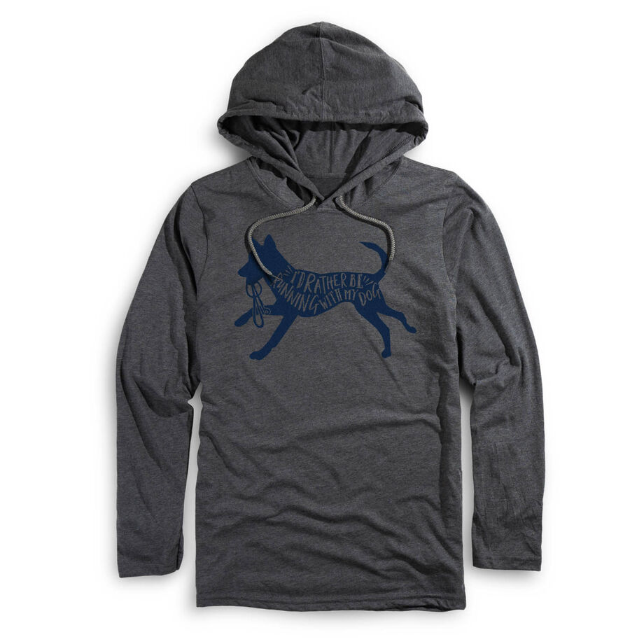Men's Running Lightweight Hoodie - I'd Rather Be Running with My Dog