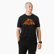 Running Short Sleeve T-Shirt - Gone For a Run® Logo (Orange)