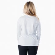 Women's Long Sleeve Tech Tee - I Run To Burn Off The Crazy
