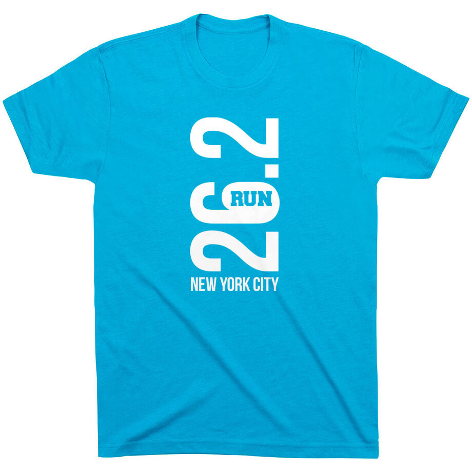 Running Short Sleeve T-Shirt - New York City 26.2 Vertical