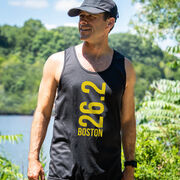 Men's Running Performance Tank Top - Boston 26.2 Vertical